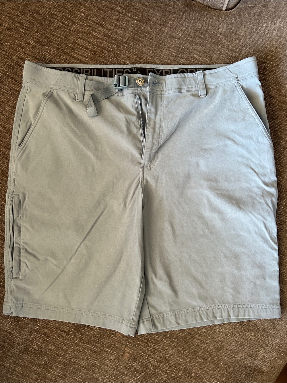 Men's Lightweight Casual Shorts in Light Blue Gray